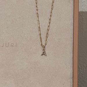 Mejuri Diamond Letter A Pendant